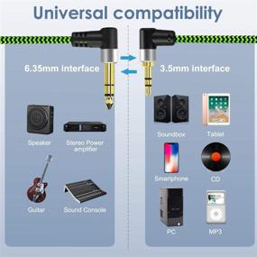 img 1 attached to 🎸 6.35mm to 3.5mm Stereo Audio Cable - 6ft, Male to Male TRS - Ideal for Guitar, iPod, Laptop, Home Theater, Speakers & Amplifiers