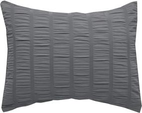 img 2 attached to 🛏️ Premium Dark Grey Twin/Twin XL Seersucker Comforter Set by Amazon Basics - Soft, Easy-Wash Microfiber for Better Sleep
