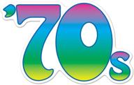 🌈 beistle multicolor 70s cutout - single piece, 22.5 inches logo
