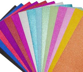 img 3 attached to 🎉 Sparkling Glitter Cardstock Paper: 30 A4 Sheets for DIY Party Decor - 15 Vibrant Colors - 250GSM Craft Paper