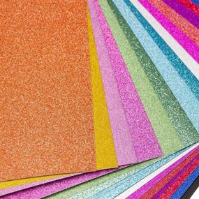 img 4 attached to 🎉 Sparkling Glitter Cardstock Paper: 30 A4 Sheets for DIY Party Decor - 15 Vibrant Colors - 250GSM Craft Paper