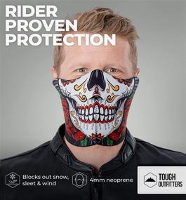 img 3 attached to 🏔️ Ultimate Protection: Neoprene Half Face Mask - Balaclava & Ski Masks for Outdoor & Winter Sports - Breathable & Windproof