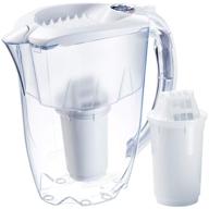 nakii everyday water filter pitcher: ion and aquelen filtration system, long-lasting filter, chlorine & lead removal, heavy metal filtration, lime-scale removal, filter change indicator, 12 cup capacity logo