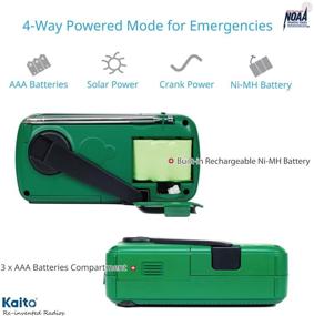 img 1 attached to 📻 Топ-рейтинг Портативное солнечное/ручное кручение AM/FM, КВ & NOAA Для аварийных ситуаций Погодное радио с USB зарядкой для мобильного телефона и светодиодным фонарем (зеленый)