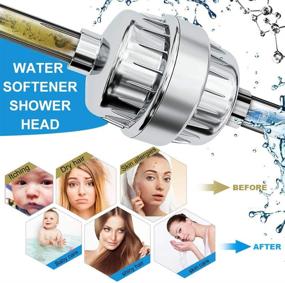 img 2 attached to 🚿 MEETYOO 15 Stage High Output Shower Head Filter for Hard Water with 2 Cartridges - Removes Harmful Substances, Silver