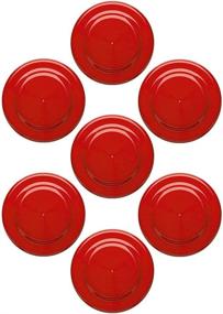 img 4 attached to 🔵 Sweda 7" Plastic Flying Discs for Kids - Outdoor Disk Flyer - Flexible Plastic Discs for Party Plates - Boys, Girls, Children & Family Fun