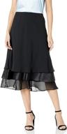 stylish tea length dress skirt for petite, regular, and plus sizes by alex evenings logo