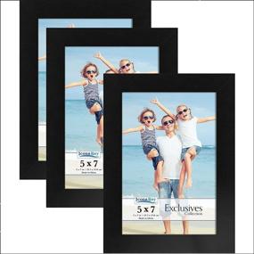 img 4 attached to 🖼️ Icona Bay 5x7 Picture Frames (Black, 3 Pack) – Sturdy Wood Composite Photo Frames with Sleek Design – Table Top or Wall Mount – Exclusives Collection