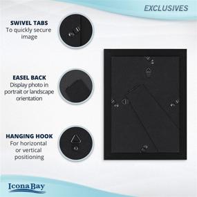 img 1 attached to 🖼️ Icona Bay 5x7 Picture Frames (Black, 3 Pack) – Sturdy Wood Composite Photo Frames with Sleek Design – Table Top or Wall Mount – Exclusives Collection