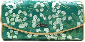 img 4 attached to Genuine Leather Women's Handbags & Wallets by ArtsEye: Blossom Embossed Collection