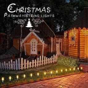 img 2 attached to 🎄 C9 Christmas Pathway String Lights 25.7 Feet, UL Listed, Warm White, Waterproof for Outdoor Walkways and Driveways