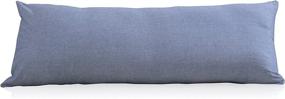 img 4 attached to 🛏️ EVOLIVE 100% Cotton Pre-Washed Melange Blue Body Pillow Cover/Case 21" x 54" Zippered Closure (Blue, 21x54)