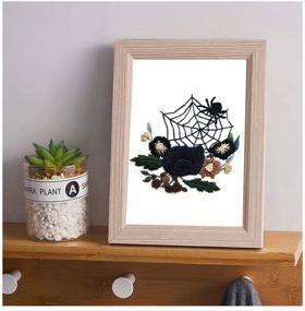 img 2 attached to Halloween Spider Web Flower Cross Stitch: Louise Maelys Beginner Embroidery Kit for Adults and Kids