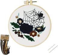 halloween spider web flower cross stitch: louise maelys beginner embroidery kit for adults and kids logo