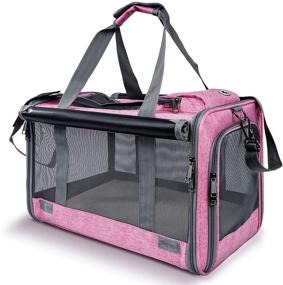 img 4 attached to 🐱 GAPZER Large and Medium Cat Pet Carrier, Soft-Sided Carrier for Big Medium Cats and Puppies, Dog and Cat Carriers, Privacy Protection Travel Carrier