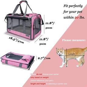 img 3 attached to 🐱 GAPZER Large and Medium Cat Pet Carrier, Soft-Sided Carrier for Big Medium Cats and Puppies, Dog and Cat Carriers, Privacy Protection Travel Carrier