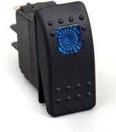 💡 daystar universal rocker switch with blue light - 20 amp, single pole ku80011 - made in america yellow: a reliable and efficient electrical component logo