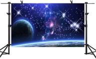 mme 5x3ft dark blue galaxy backdrop with glittering stars, purple earth props for photo studio - lxme054 logo