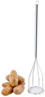 🥔 met lux potato masher: heavy duty kitchen tool for easy food preparation of beans, vegetables, and fruit - long handle, stainless steel, dishwasher-safe logo