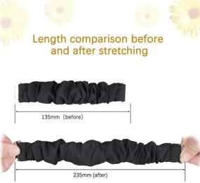 img 3 attached to 🌸 Blueshaw Fabric Elastic Scrunchie Watch Band for Garmin vívomove HR - Cute Replacement Straps in Black