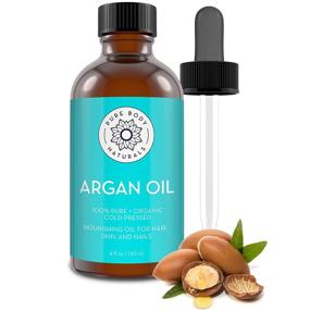 img 4 attached to 💎 Discover the Transformative Power of Pure Body Naturals Organic Argan Oil for All Your Beauty Needs, 4 fl oz
