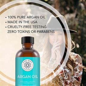 img 2 attached to 💎 Discover the Transformative Power of Pure Body Naturals Organic Argan Oil for All Your Beauty Needs, 4 fl oz