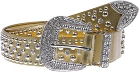 img 3 attached to 👑 Stylish Western Rhinestone Studded Leather Women's Accessories in Vibrant Colors