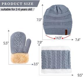 img 3 attached to ❄️ Winter Fleece Beanie Scarf: Perfect Girls' Accessory for Cold Weather