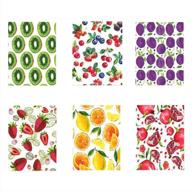 🍊 wopodi colorful fruit print swedish dishcloth set for super absorbent kitchen cleaning logo