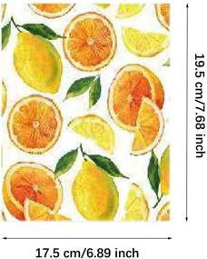 img 2 attached to 🍊 WOPODI Colorful Fruit Print Swedish Dishcloth Set for Super Absorbent Kitchen Cleaning