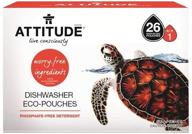 🌿 attitude biodegradable dishwasher eco-pouches | safe for septic tank | natural, hypoallergenic | 26 pouches (13227) logo