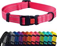 🐶 reflective dog collar for small, medium, large dogs or puppies with quick release buckle - designed for boys and girls - 48 options in durable nylon, suitable for swimming logo