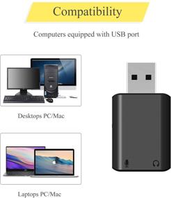 img 2 attached to 🎧 Saramonic Mini USB External Sound Card: USB-A to 3.5mm Audio Mic Adapter for Windows, Mac, Laptop, PC
