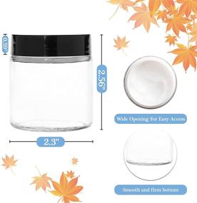 img 3 attached to 🔳 24 Pack of 4oz Glass Jars with Wide Mouths and Black Lids by Hoa Kinh - Ideal for Empty Cosmetic Containers, Creams, Beauty Products, Lotions, Ointments, and More