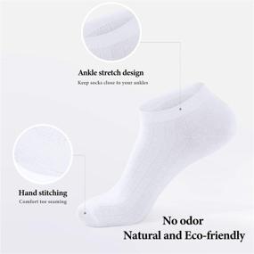 img 3 attached to 🧦 ROSEHONEY Womens Low Cut Ankle Athletic Short Socks - 6 Pairs of Lightweight Cotton Casual Socks