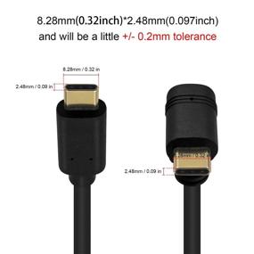 img 1 attached to 1-футовый Poyiccot 90° USB C к USB C кабель, быстрая зарядка Type C к Type C кабель, короткий угловой USB 3.1 Type C к USB C кабель для ноутбука, планшета, мобильного телефона.