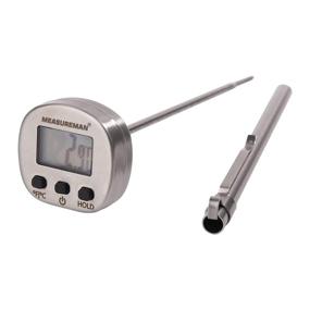 img 4 attached to 🌡️ MEASUREMAN Stainless Steel Digital Instant Read Meat Thermometer with 5" Probe, Back Entry, Hold, On/Off, C/F, Pocket and Clip, Battery Powered, -58-572F/C