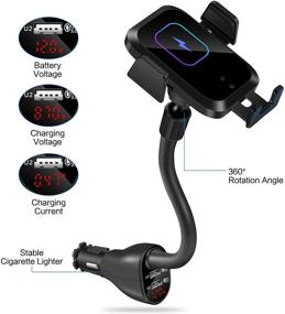 img 2 attached to 📲 Wireless Car Charger Mount - Auto-Clamping Phone Holder, Infrared Sensor, Dual USB QC3.0 Ports, 15W 7.5W Qi Fast Charging, Air Vent Cradle for Cell Phone