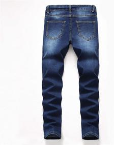 img 3 attached to 👖 Boys' Black Skinny Stretch Straight Jeans – Trendy Fashion Apparel