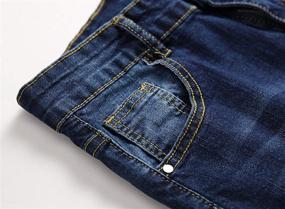 img 2 attached to 👖 Boys' Black Skinny Stretch Straight Jeans – Trendy Fashion Apparel