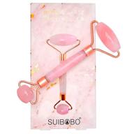 🌹 pink rose quartz crystal roller massager tool for facial rejuvenation and wrinkle reduction - suibobo skincare logo