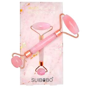 img 4 attached to 🌹 Pink Rose Quartz Crystal Roller Massager Tool for Facial Rejuvenation and Wrinkle Reduction - Suibobo Skincare