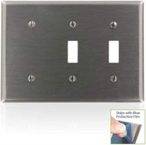 img 2 attached to Leviton S214 N Combination Wallplate Stainless