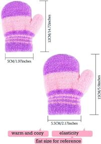 img 2 attached to Детские зимние вязаные перчатки-митенки