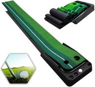 🏌️ qdreclod golf putting green mat with ball return – portable golf practice mat and training equipment for home office indoor outdoor, suitable for men and women logo