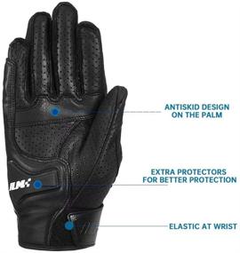 img 1 attached to 🧤 Auboa Goatskin Leather Motorcycle Gloves: Stylish, Protective & Touchscreen-Compatible for Men and Women