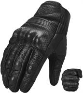 🧤 auboa goatskin leather motorcycle gloves: stylish, protective & touchscreen-compatible for men and women logo