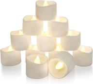 homemory battery tea lights with timer - 6 hour on, 18 hour off cycle - pack of 12 timing led candle lights in warm white logo