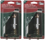 🕯️ adams christmas 8-pack of 1550-99 candle clamps (2 packs of 4) логотип
