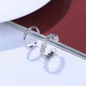 img 2 attached to 🌸 Udalyn 2 Pack Flower Sterling Silver Toe Rings for Women - Adjustable Hypoallergenic Band, 925 Open Toe Ring Set